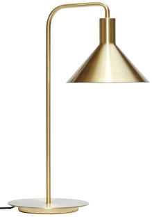Lampa stołowa LED metalowa złota Ø37x50 cm – obraz-1