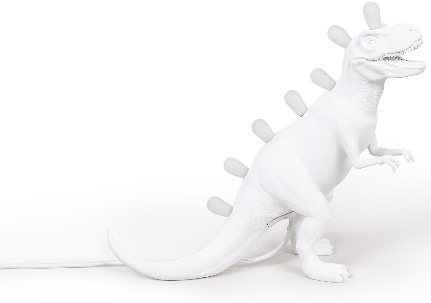 Lampa stołowa T-Rex 39x34 cm biała – obraz-1