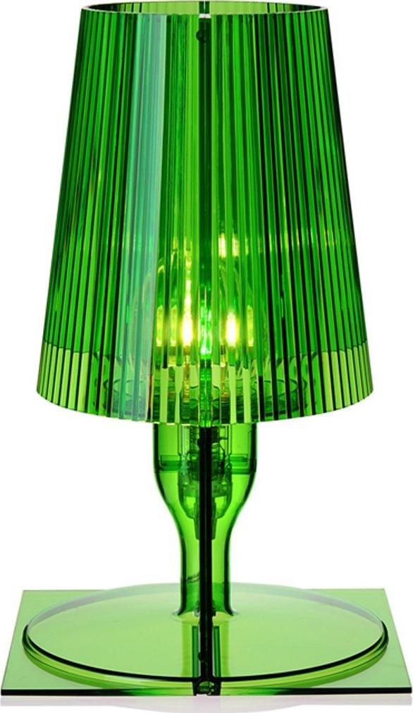 Lampa stołowa Take 19x30 cm transparentna zielona – obraz-1