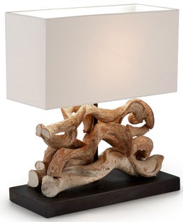 Lampa stołowa biała 35x42 cm – obraz-1