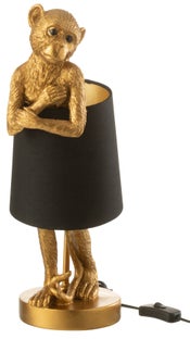 Lampa stołowa Tuklos 17x43 cm małpa czarno-złota – obraz-1