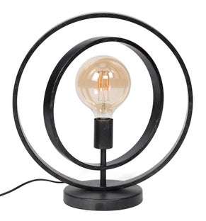 Lampa stołowa metalowa czarna 40x43 cm – grafika-1.
