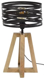 Lampa stołowa metalowa szara 29x50 cm – grafika-1.