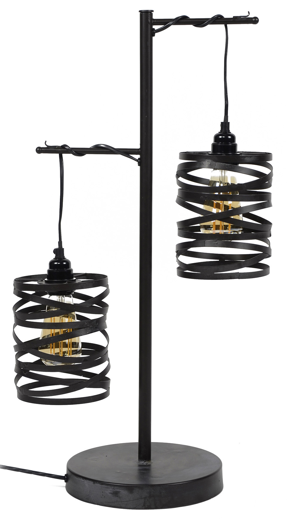Lampa stołowa Twist Wrap 37x70 cm szaro-brązowa – grafika-1.