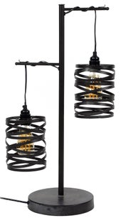 Lampa stołowa Twist Wrap 37x70 cm szaro-brązowa – grafika-1.