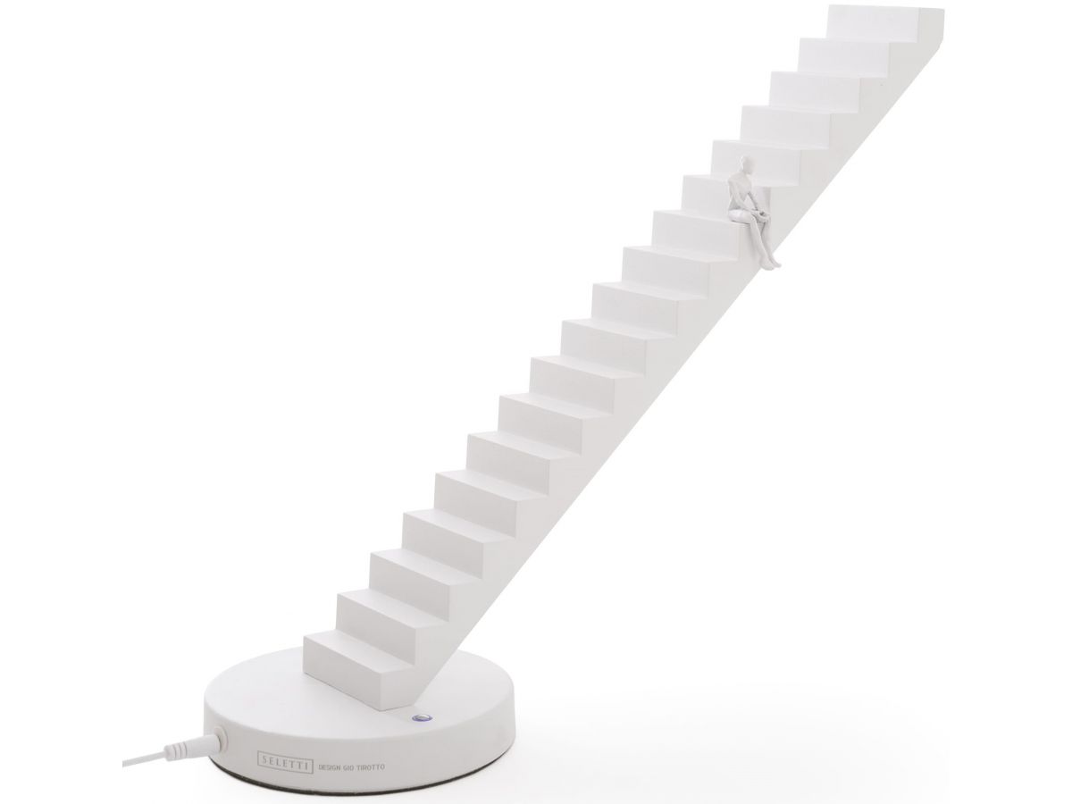 Lampa stołowa Verso biała – obraz-1