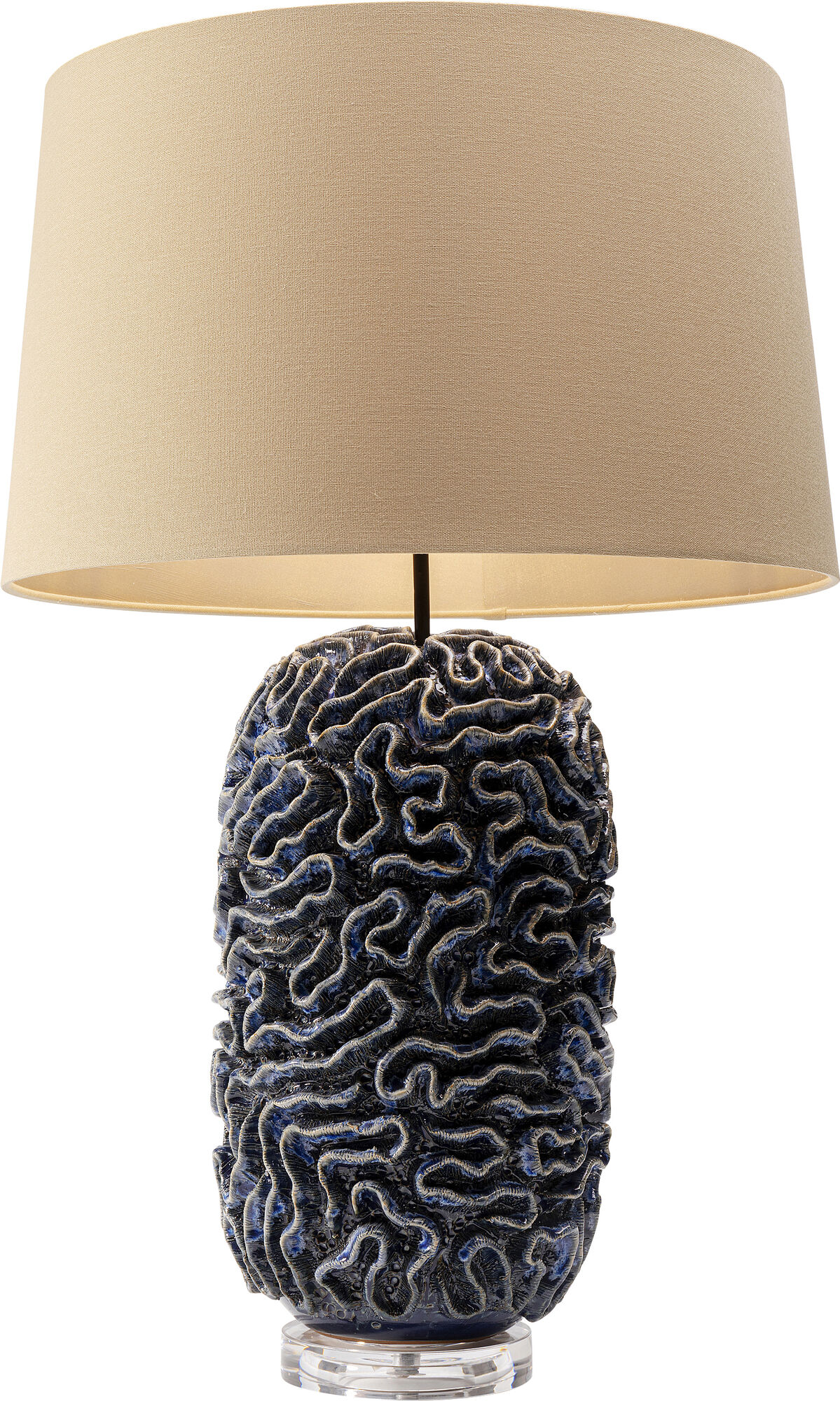 Lampa stołowa beżowa Ø23x79 cm – obraz-1