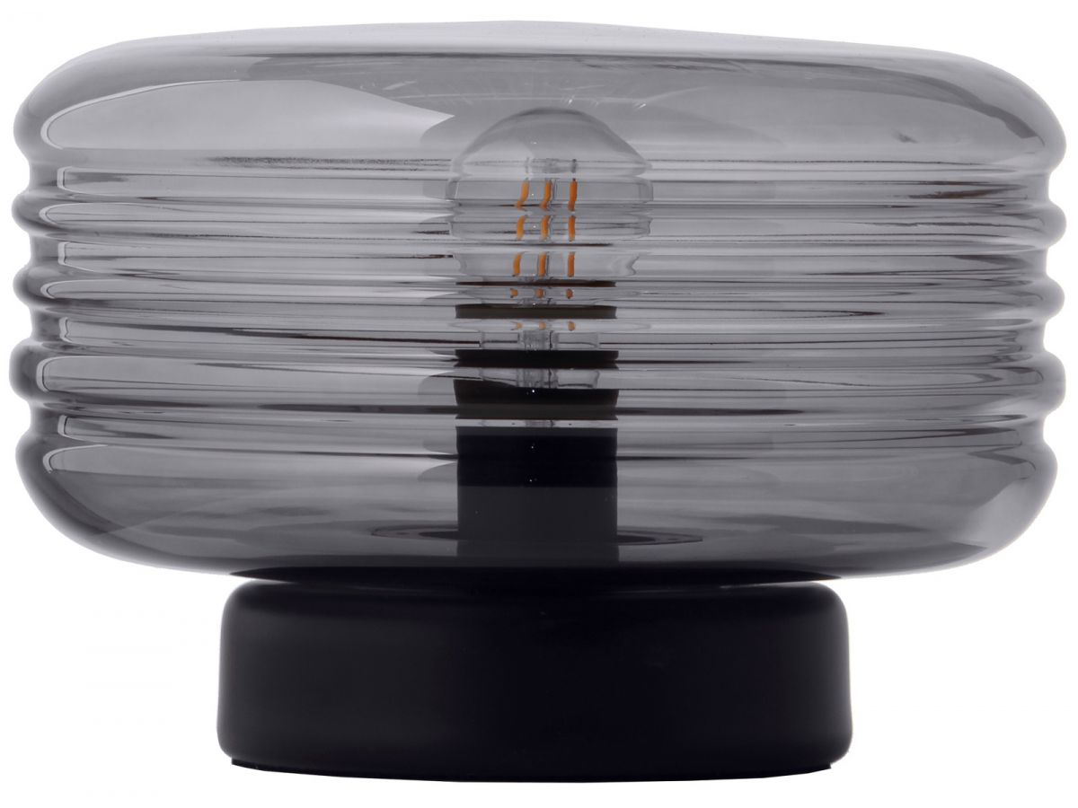 Lampa stołowa Wheels Ø30x26 cm transparentna przydymiona – obraz-1