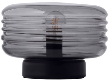 Lampa stołowa Wheels Ø30x26 cm transparentna przydymiona – obraz-1