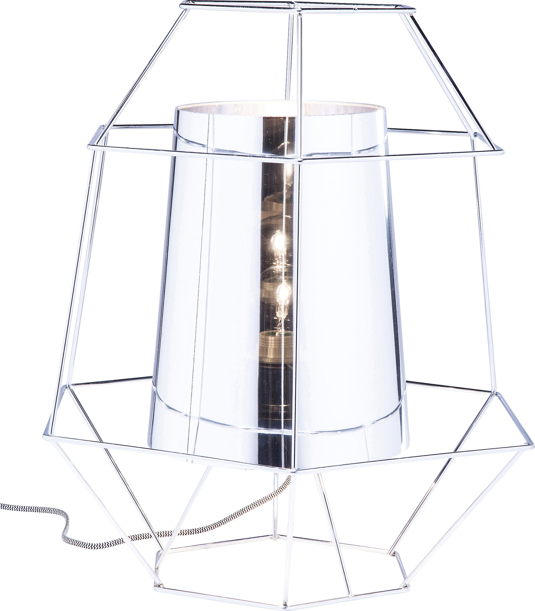 Lampa stołowa Wire 55x50 cm srebrna – obraz-1