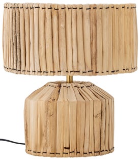 Lampa stołowa z liści bananowca boho Ø30x36 cm – obraz-1