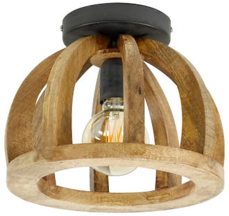 Lampa sufitowa Trexler Ø30x24 cm drewno mango – grafika-1.