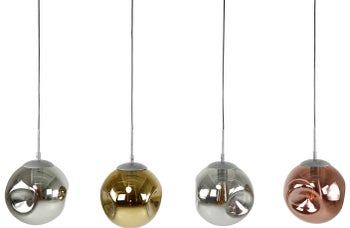 Lampa wisząca 130 cm z kolorowymi szklanymi kloszami – grafika-1.