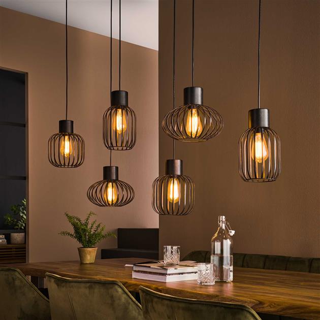 Lampa wisząca 3+3 mix metal – grafika-1.