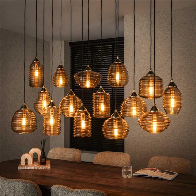 Lampa wisząca 5+5+5 rib glass – grafika-1.