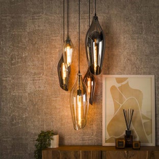 Lampa wisząca 5L stepped cocoon mix glass – grafika-1.