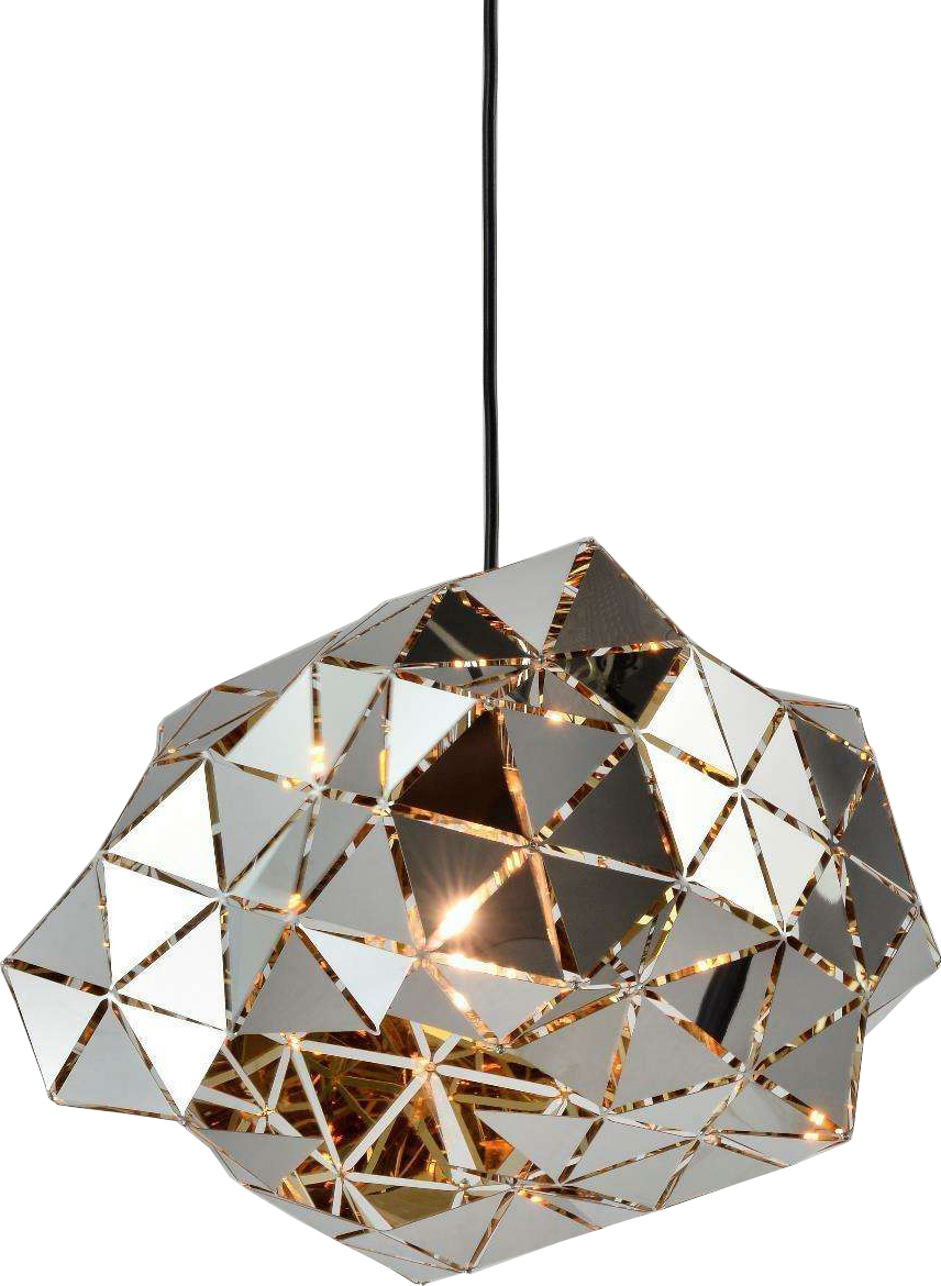 Lampa wisząca 80's Ø30x23 cm srebrna – obraz-1