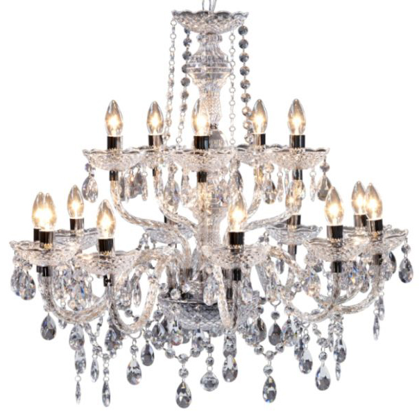 Elegancka lampa wisząca z koralikami srebrna w stylu nowoczesnym – grafika-1.