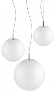Lampa wisząca Alur 3 ∅48x180 cm chromowo-biała – obraz-1