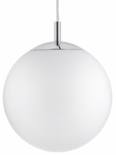 Lampa wisząca Alur L ∅40x160 cm chromowo-biała – obraz-1