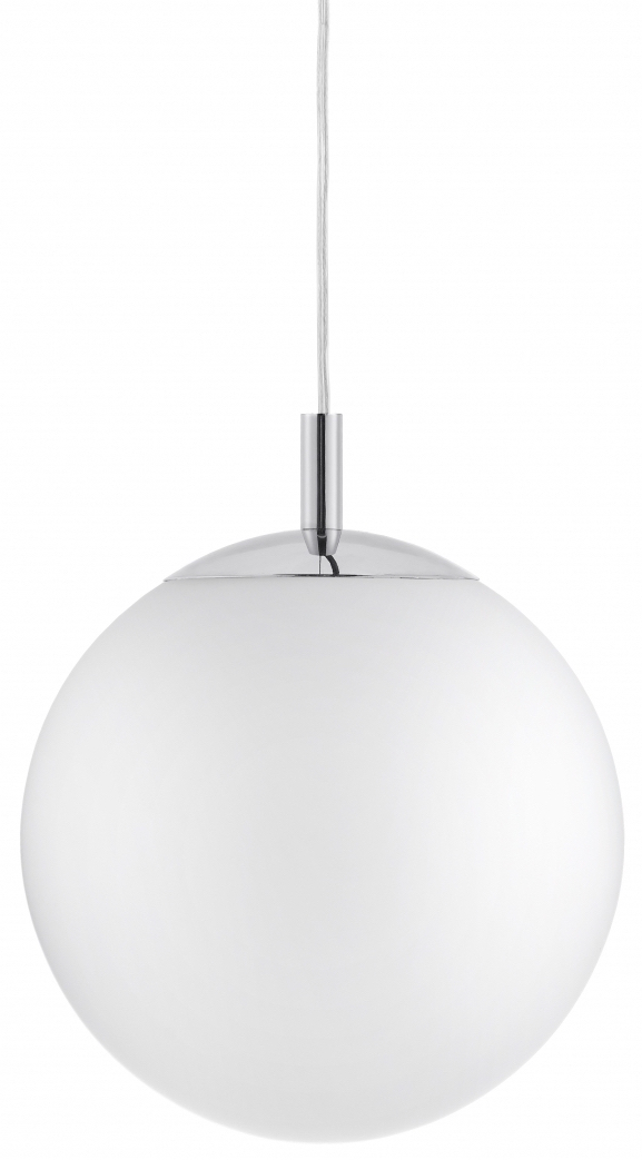 Lampa wisząca Alur M ∅30x160 cm chromowo-biała – obraz-1
