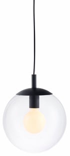 Lampa wisząca Alur S ∅25x160 cm czarno-transparentna – obraz-1