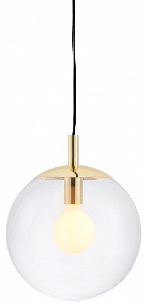 Lampa wisząca Alur S ∅25x160 cm złota-transparentna – obraz-1