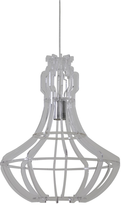 Lampa wisząca Amory 50x40 cm transparentna – obraz-1