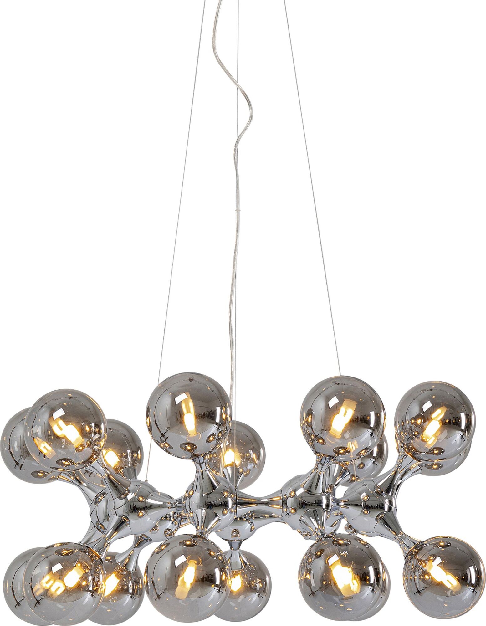 Atomic Balls loftlampe, sølv – billede-1.