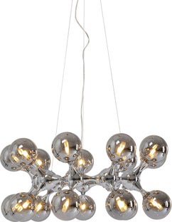 Lustra argintie Atomic Balls 74 cm - abajururi din sticla – imagine-1.