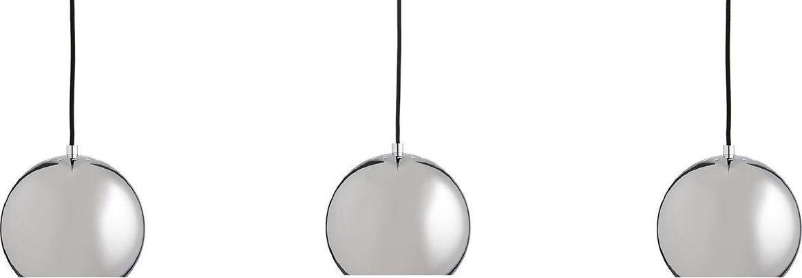Lampa wisząca Ball Track Chandelier 100x104 cm wysoki połysk srebrna – obraz-1