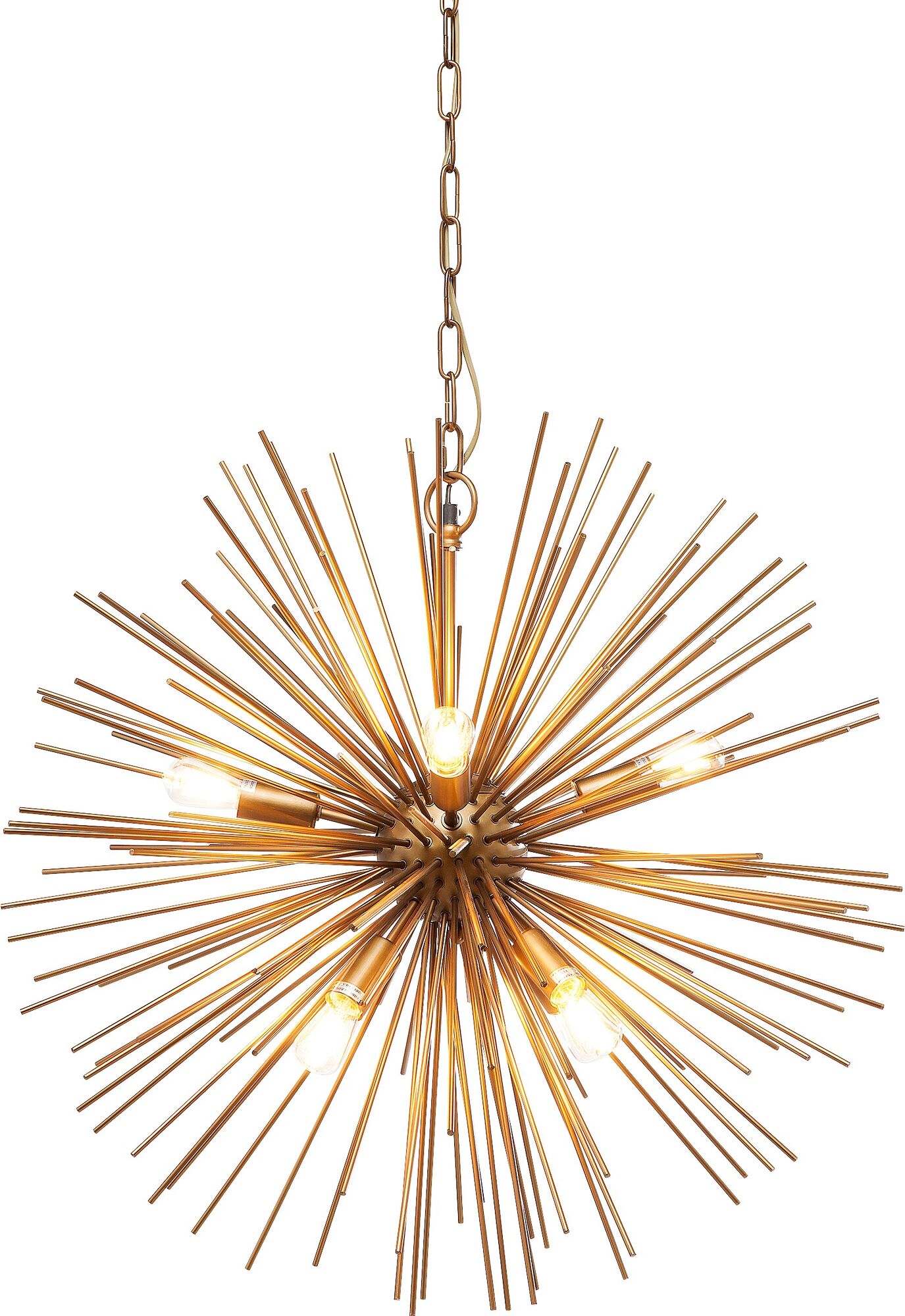 Lampada a sospensione di design con raggiera in ottone - Beam Ottone Ø72CM – immagine-1.