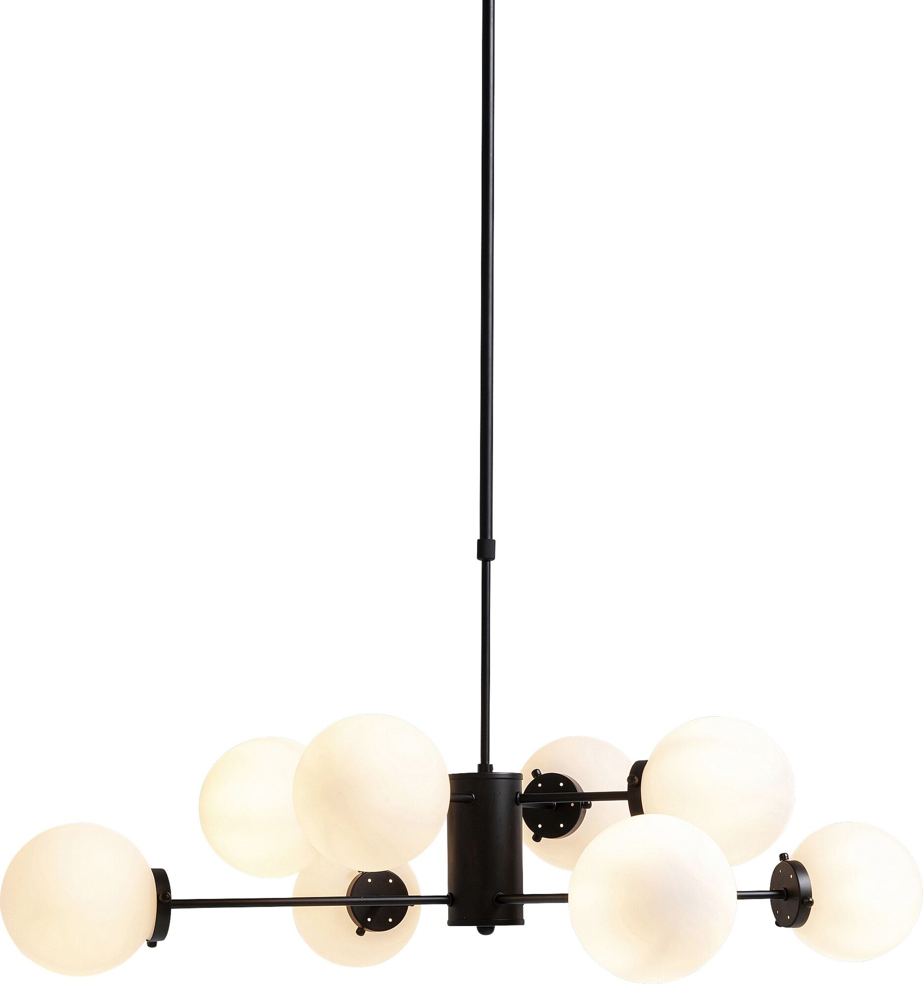Taklampe Pendel Bolla - Svart/Hvit 8 Kupler Ø98cm – bilde-1.
