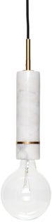 Lampa wisząca marmur biała Ø6x29 cm – obraz-1