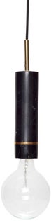 Lampa wisząca marmur czarna Ø6x29 cm – obraz-1