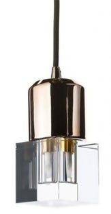 Lampa wisząca porcelanowe złota 7x7 cm – obraz-1