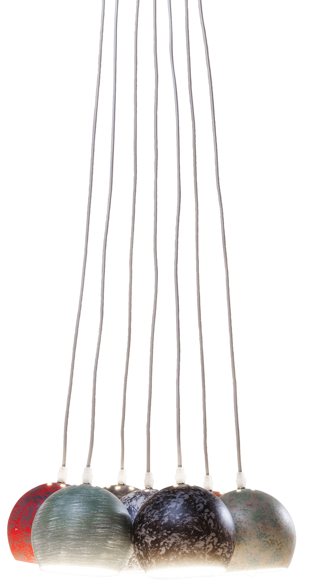 Lampa wisząca Calotta Antico 7L 65x100 cm kolorowa – obraz-1