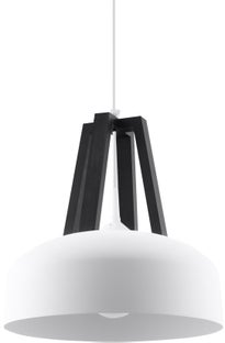 Lampa wisząca CASCO biała/czarna – grafika-1.