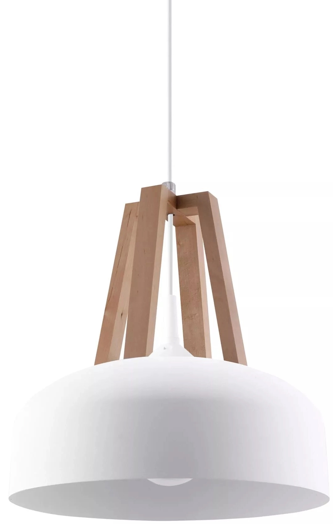 Lampa wisząca CASCO biała/naturalne drewno – grafika-1.