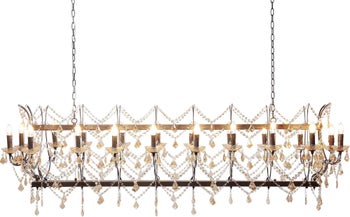 Lampa wisząca Chateau Crystal Deluxe 200x66 cm rdzawa – obraz-1