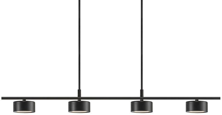 Lampa wisząca LED czarna 115 cm  – obraz-1