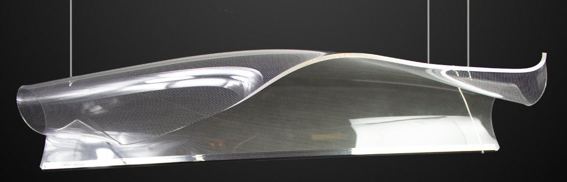 Lampa wisząca Cortina No.2 LED 88x150 cm transparentna – obraz-1