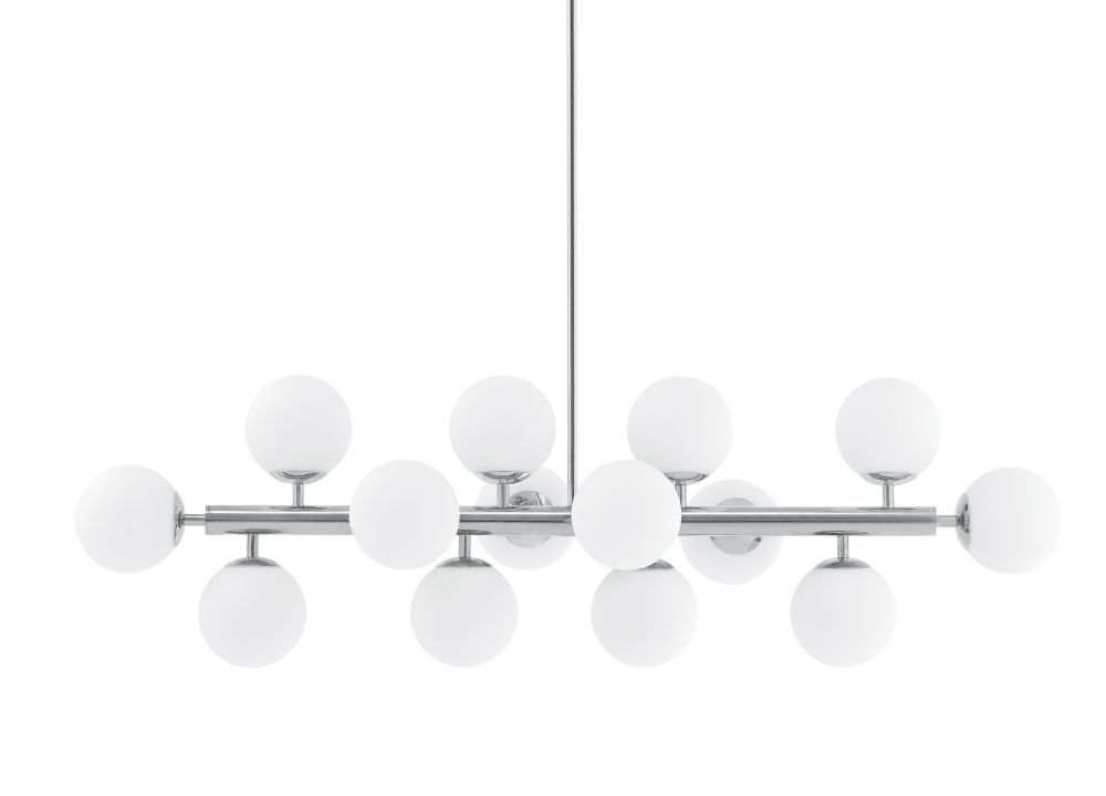 Lampa wisząca Cumulus 1 125x120 cm chromowo-biała – obraz-1