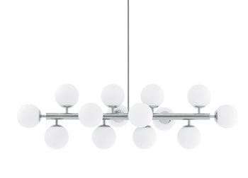 Lampa wisząca Cumulus 1 125x120 cm chromowo-biała – obraz-1