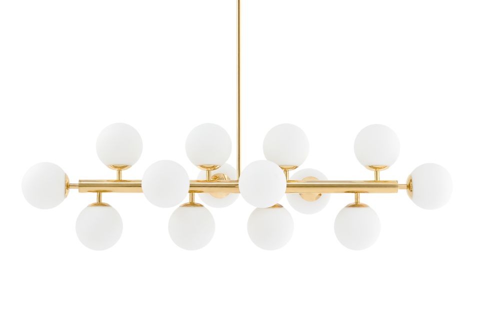 Lampa wisząca Cumulus 1 125x120 cm złota-biała – obraz-1