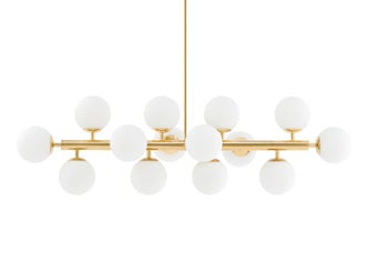 Lampa wisząca Cumulus 1 125x120 cm złota-biała – obraz-1
