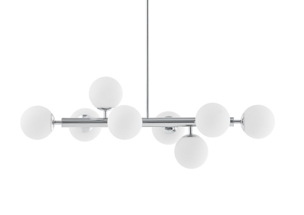 Lampa wisząca Cumulus 2 85x120 cm chromowo-biała – obraz-1