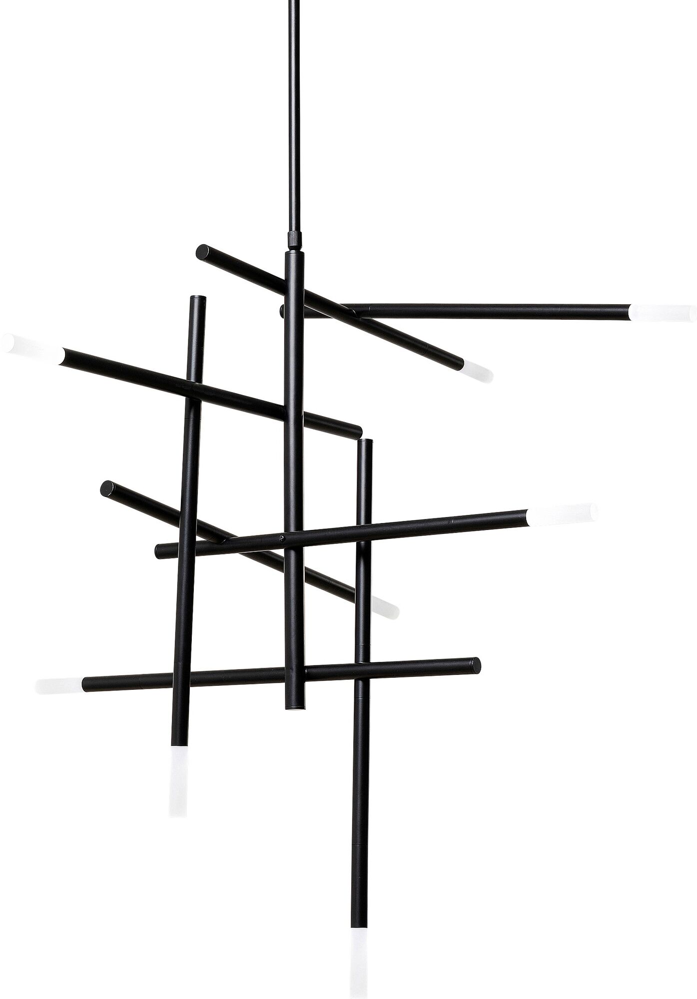 Lampa wisząca czarna do salonu G9 125x170 cm – grafika-1.