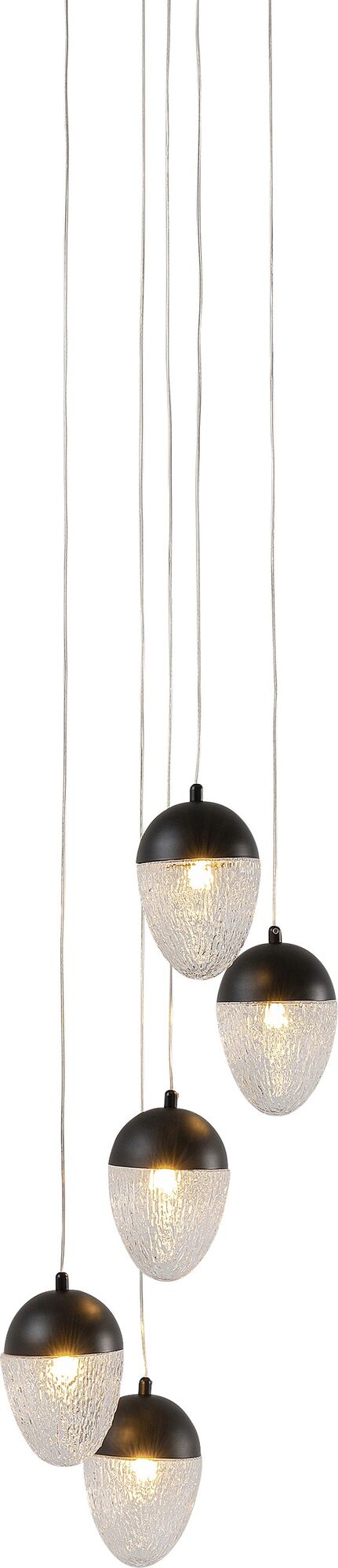 Lámpara Frozen 5 negro mate Ø35cm – Imagen-1.