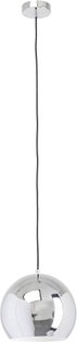 Lampa wisząca do salonu kula srebrna Ø25 cm – obraz-1
